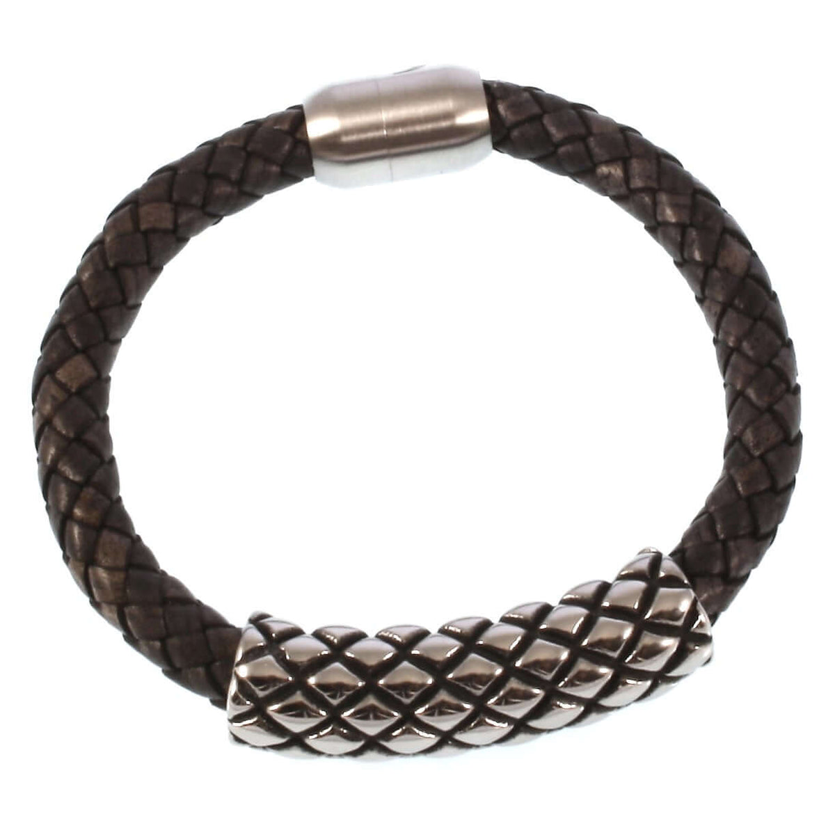 Leder-armband-Herren-max-grau-geflochten-Edelstahlverschluss-vorn-wavepirate-shop-f2