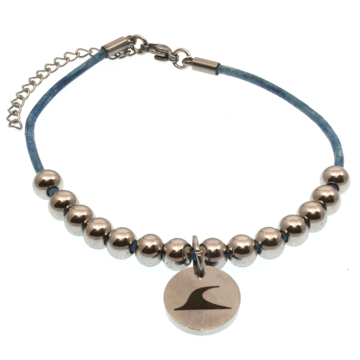 Leder-armband-damen-Herren-fusskette-aloha-blau-Edelstahlverschluss-vorn-wavepirate-shop-z2
