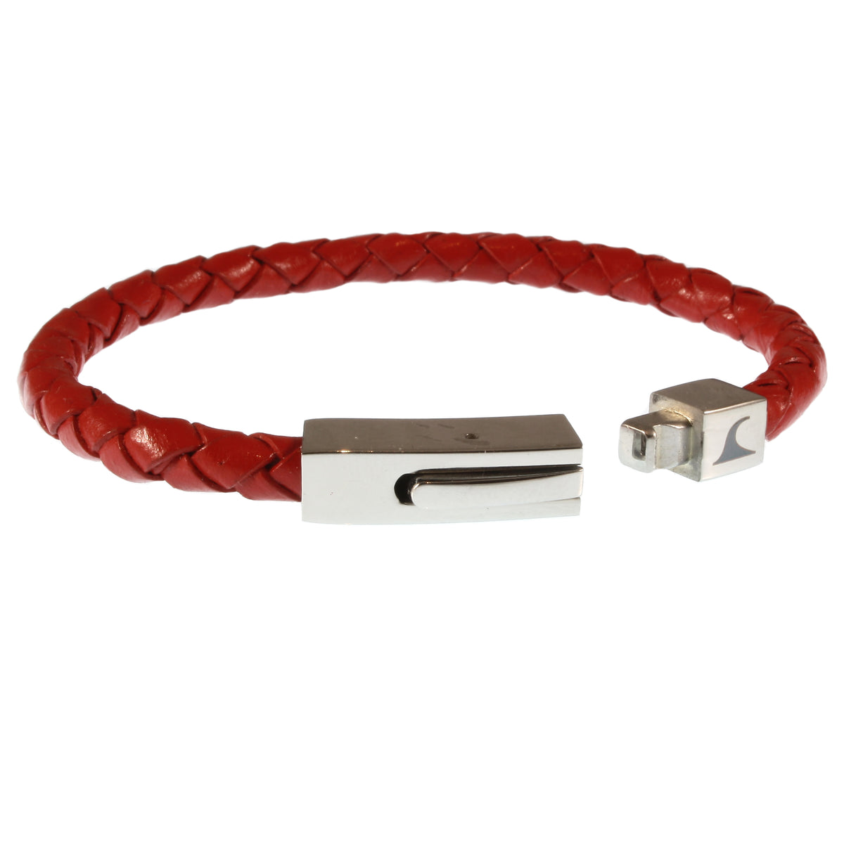 Leder-armband-damen-Herren-one-rot-geflochten-Edelstahlverschluss-offen-wavepirate-shop-f