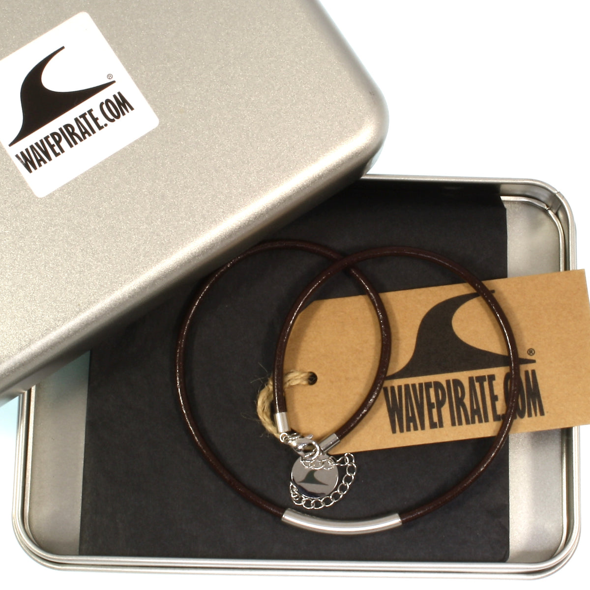 Leder-halskette-Damen-curve-Braun-riemen-massiv-Edelstahlverschluss-geschenkverpackung-wavepirate-shop-r