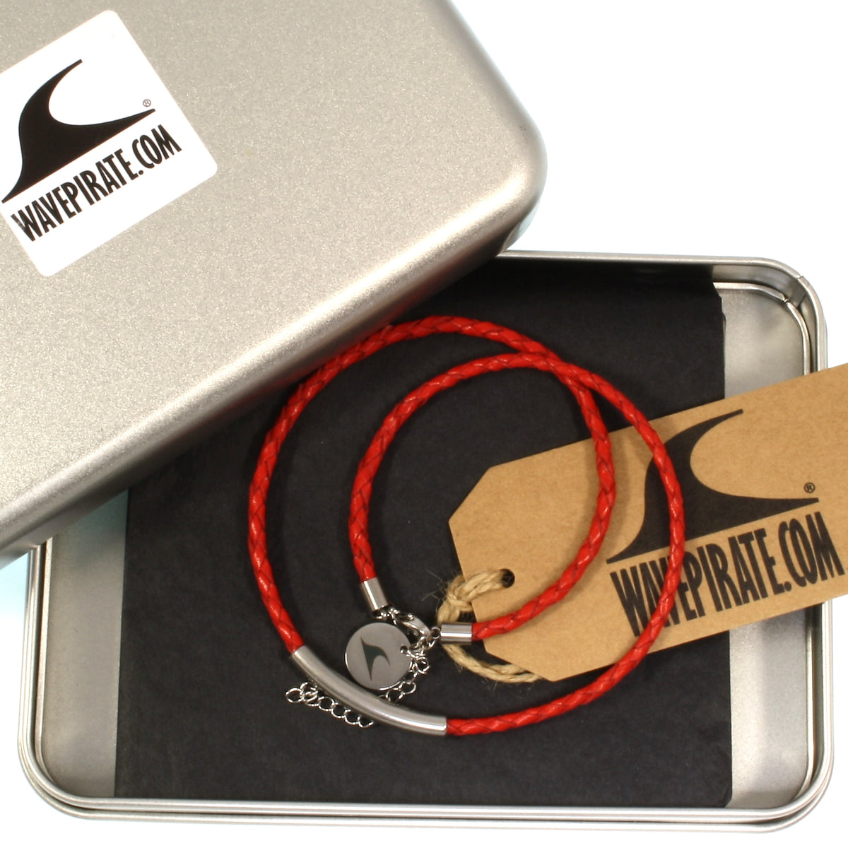 Leder-halskette-Damen-curve-Rot-geflochten-Edelstahlverschluss-geschenkverpackung-wavepirate-shop-f