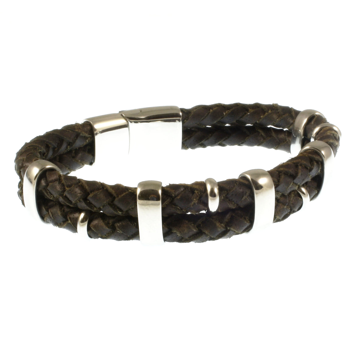 Lederarmband-Herren-Afrika-braun-geflochten-Edelstahlverschluss-hinten-wavepirate-shop-f