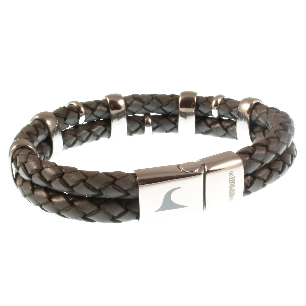 Lederarmband-Herren-Afrika-grau-geflochten-Edelstahlverschluss-vorn-wavepirate-shop-f