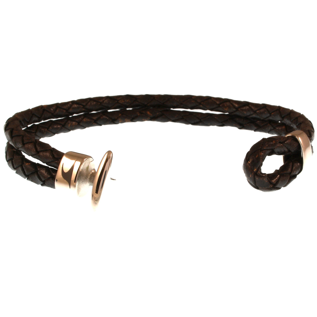 Lederarmband-Herren-Damen-Aruba-braun-geflochten-Edelstahlverschluss-offen-wavepirate-shop-f