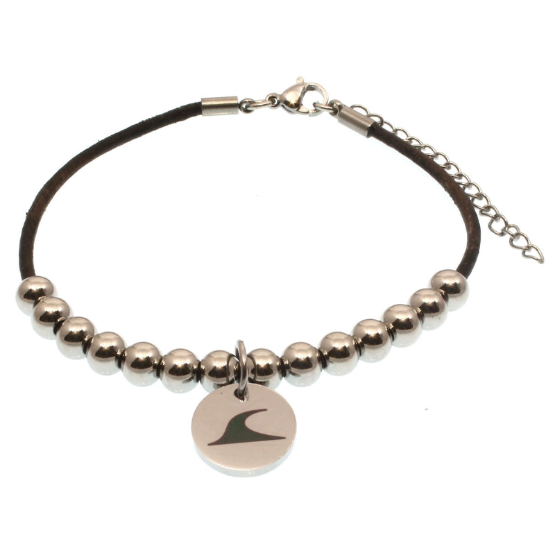 Lederarmband-Herren-damen-fusskette-aloha-dunkelbraun-Edelstahlverschluss-vorn-wavepirate-shop-z2