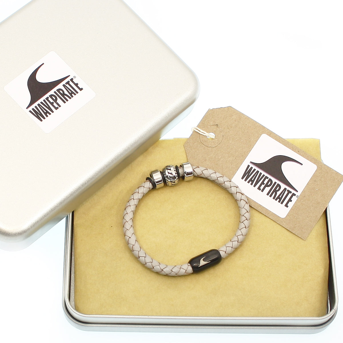 Lederarmband-Herren-grau-schwarz-steel-geflochten-Edelstahlverschluss-geschenkverpackung-wavepirate-shop-f