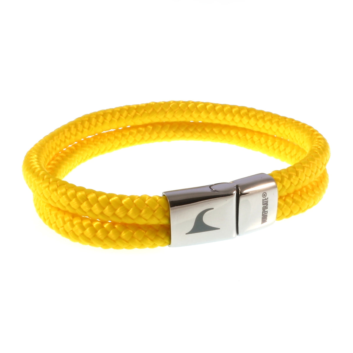 Herren-Segeltau-Armband-Tarifa-gelb-geflochten-Edelstahlverschluss-vorn-wavepirate-shop-st