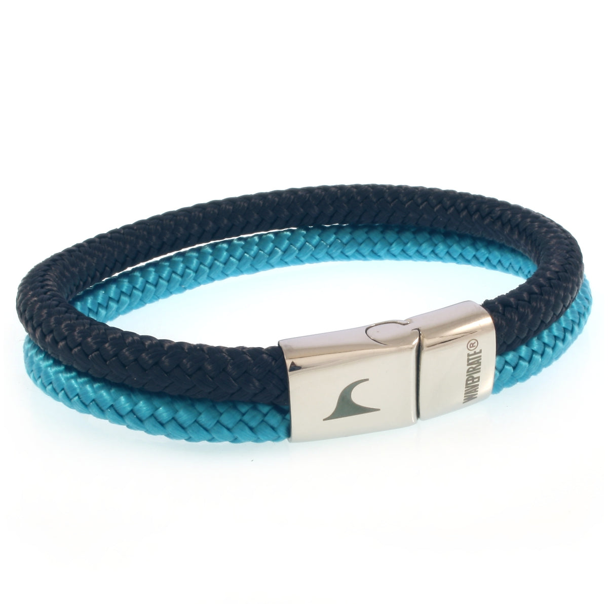 Herren-Segeltau-Armband-Tarifa-nachtblau-blau-geflochten-Edelstahlverschluss-vorn-wavepirate-shop-st