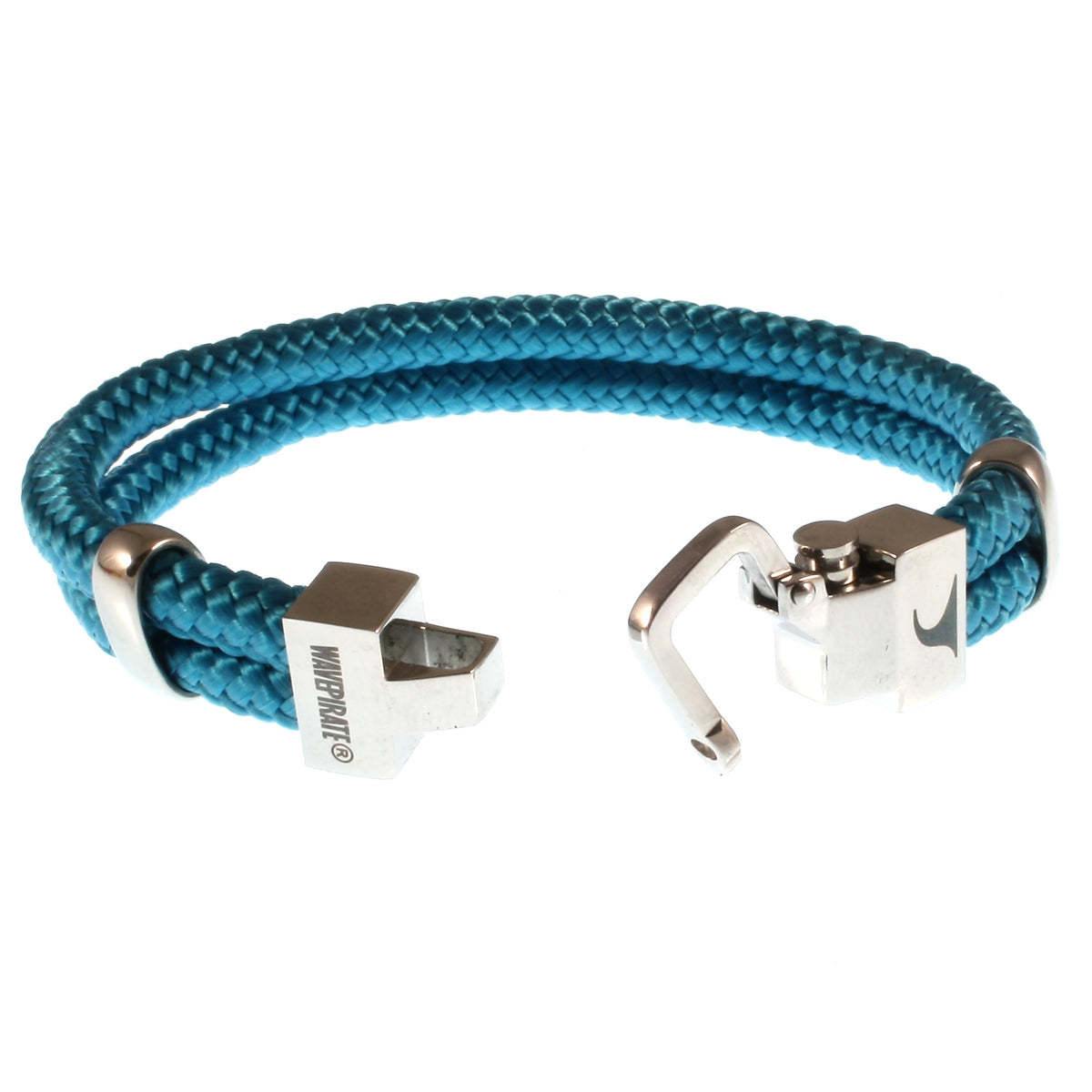 Herren-Segeltau-Armband-Turn-blau-geflochten-Edelstahlverschluss-offen-wavepirate-shop-st