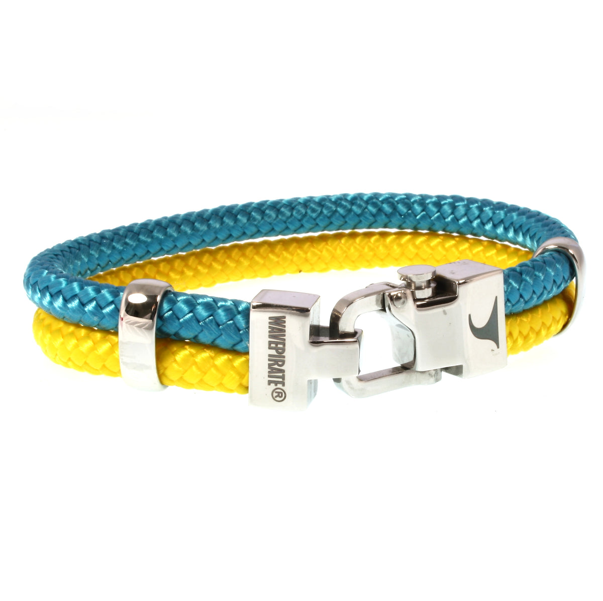 Herren-Segeltau-Armband-Turn-blau-gelb-geflochten-Edelstahlverschluss-vorn-wavepirate-shop-st