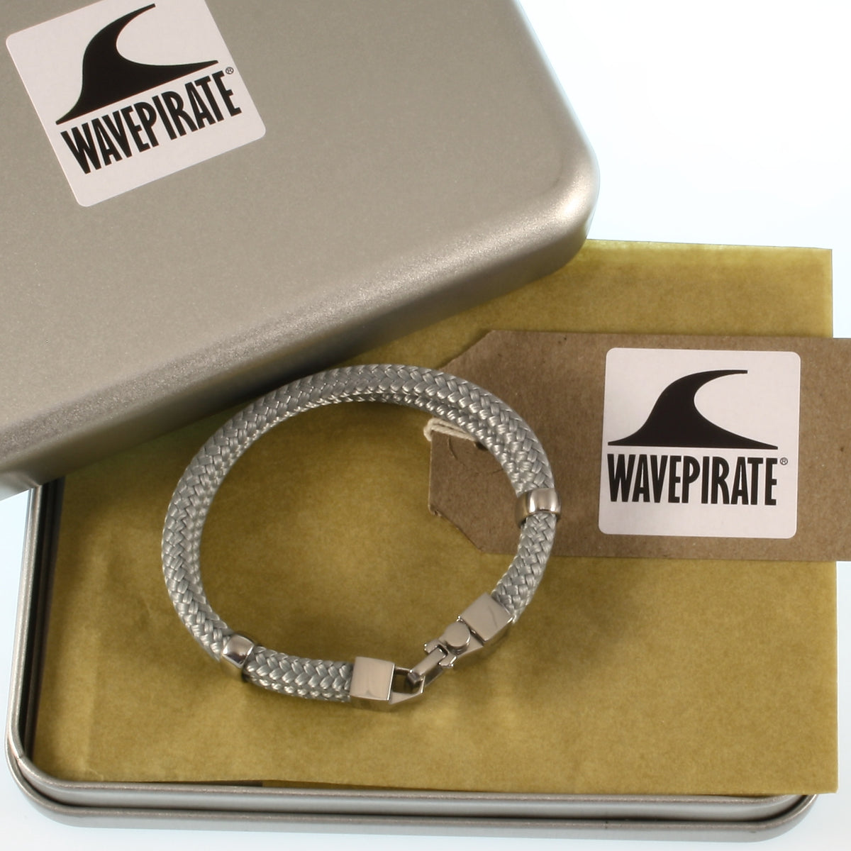 Herren-Segeltau-Armband-Turn-grau-geflochten-Edelstahlverschluss-geschenkbox-wavepirate-shop-st