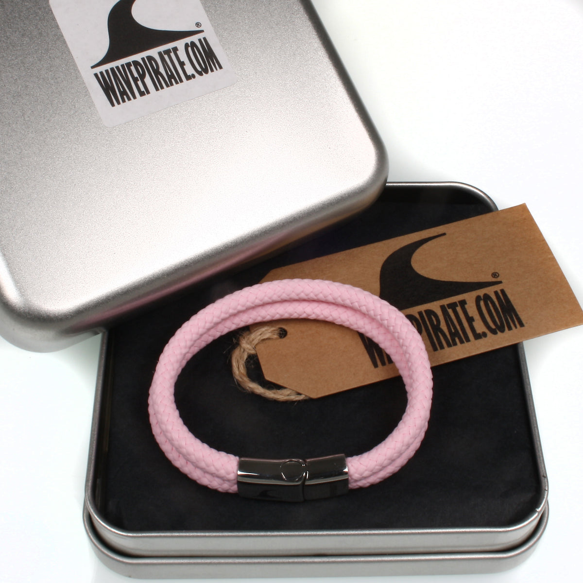 Segeltau-Armband-Damen-Tarifa-rosa-geflochten-Edelstahlverschluss-geschenkbox-wavepirate-shop-st