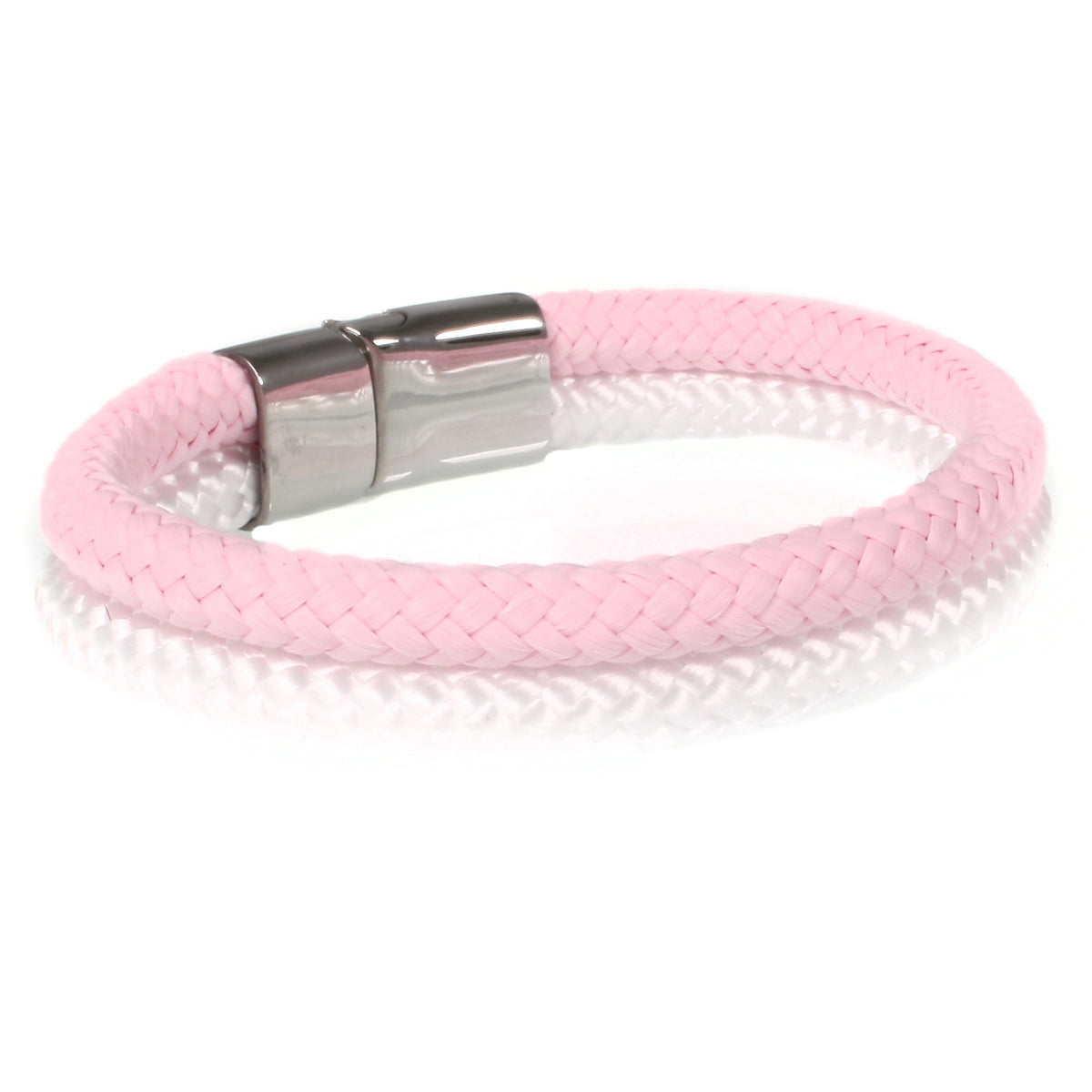 Segeltau-Armband-Damen-Tarifa-rosa-weiss-hinten-Edelstahlverschluss-geflochten-wavepirate-shop-st