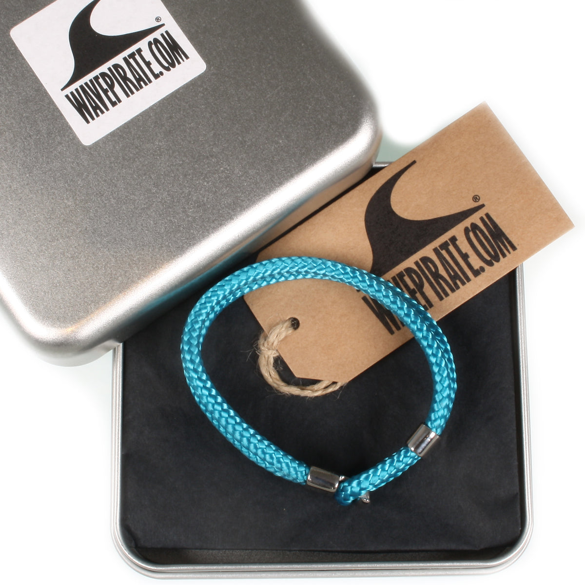Segeltau-Armband-Herren-Aruba-blau-geflochten-Edelstahlverschluss-geschenkverpackung-wavepirate-shop-st