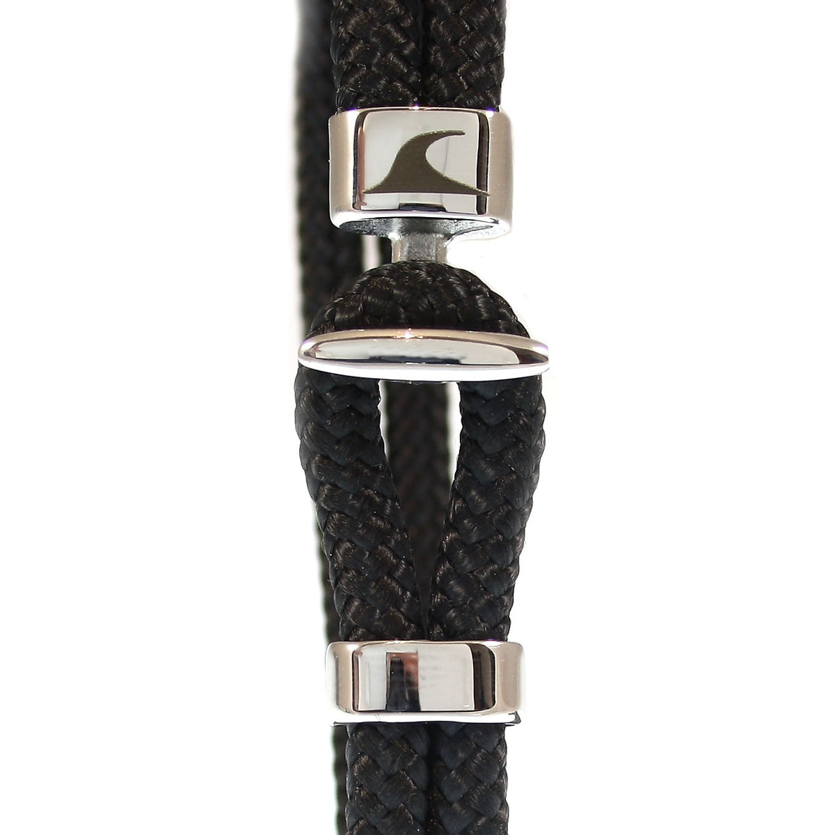 Segeltau-Armband-Herren-Aruba-schwarz-geflochten-Edelstahlverschluss-hinten-wavepirate-shop-st