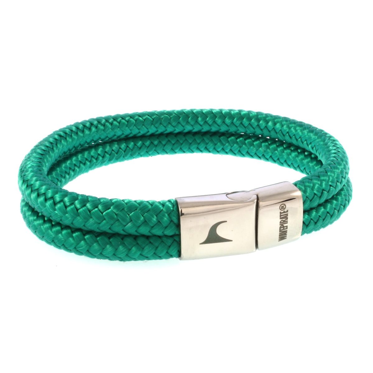 Segeltau-Armband-Herren-Damen-Tarifa-gruen-geflochten-Edelstahlverschluss-vorn-wavepirate-shop-st