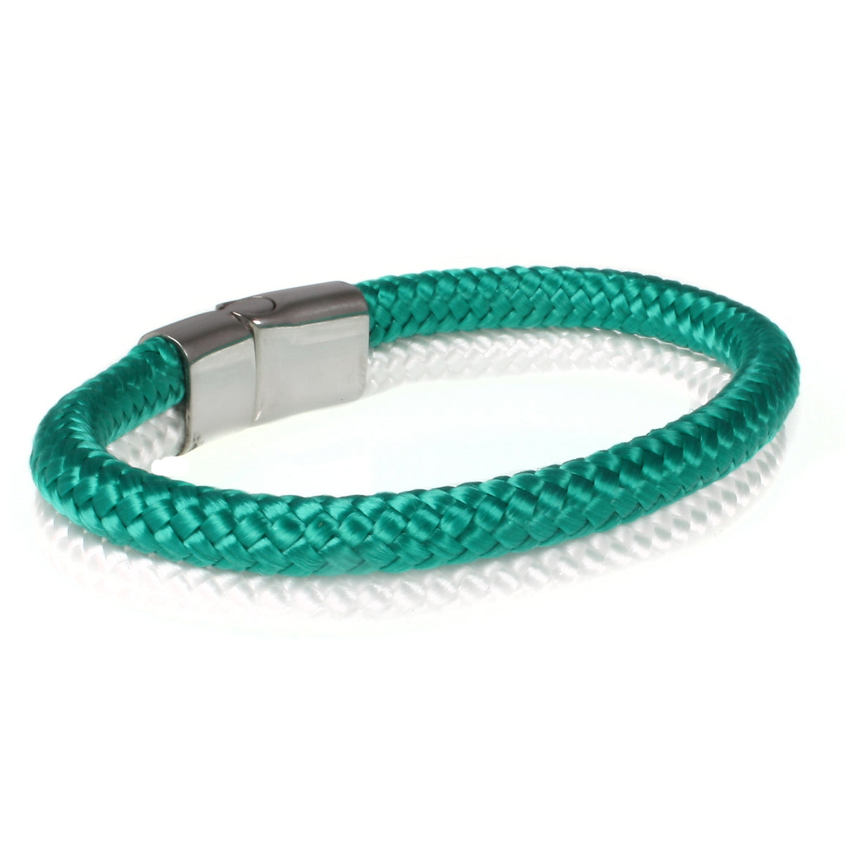 Segeltau-Armband-Herren-Damen-Tarifa-gruen-weiss-hinten-Edelstahlverschluss-geflochten-wavepirate-shop-st
