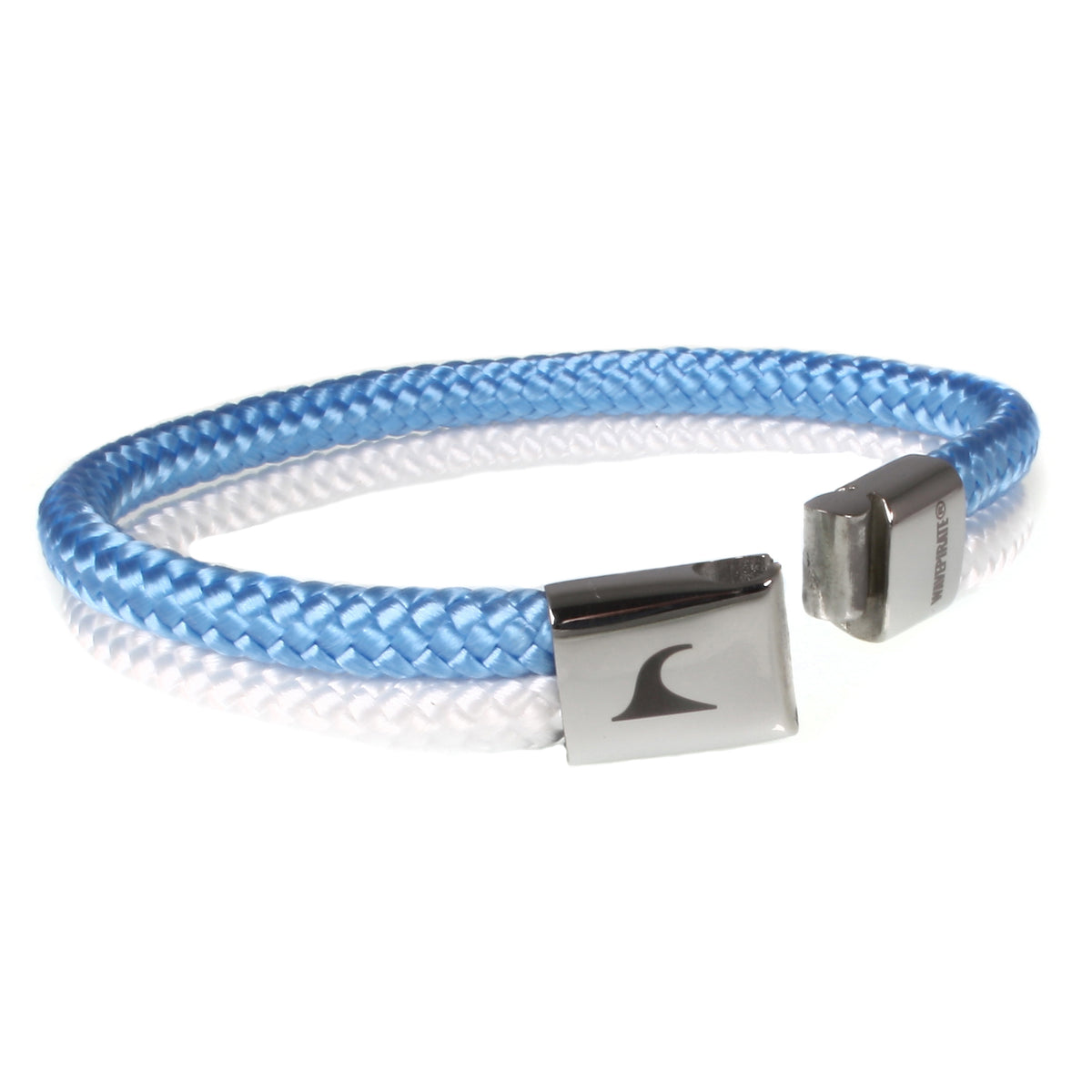 Segeltau-Armband-Herren-Damen-Tarifa-hellblau-weiss-offen-Edelstahlverschluss-geflochten-wavepirate-shop-st