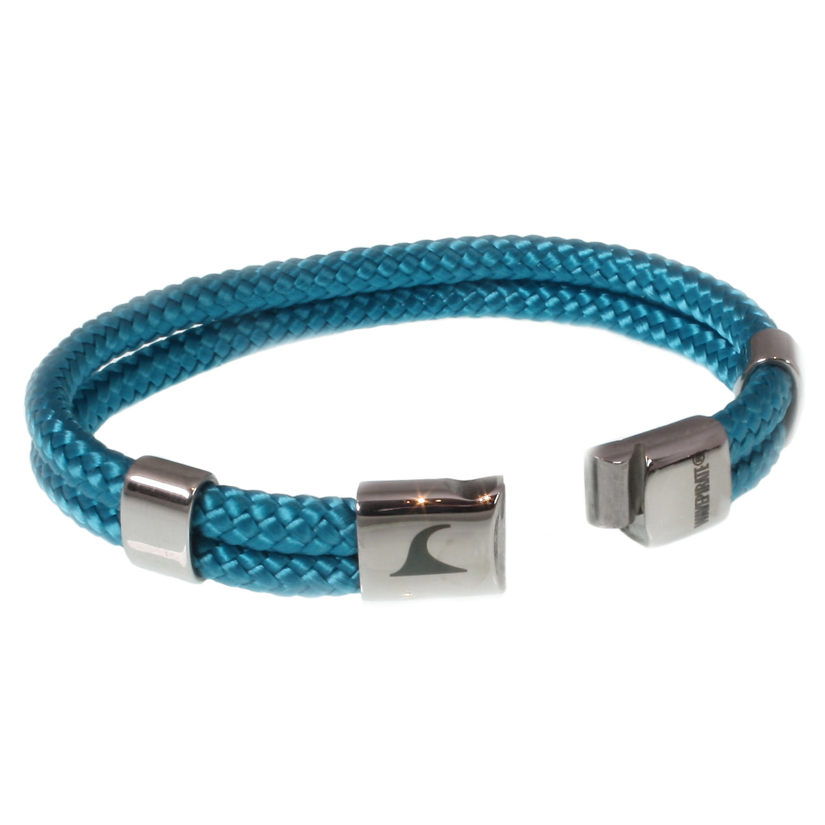 Segeltau-Armband-Herren-Groove-hellblau-geflochten-Edelstahlverschluss-offen-wavepirate-shop-st
