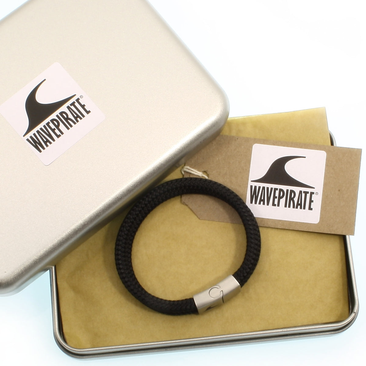 Segeltau-Armband-Herren-Tarifa-schwarz-geflochten-Edelstahlverschluss-geschenkbox-wavepirate-shop-st