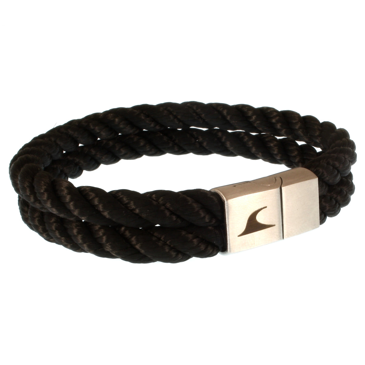 Segeltau-Armband-Herren-Tarifa-schwarz-geflochten-Kordel-Edelstahlverschluss-vorn-wavepirate-shop-k