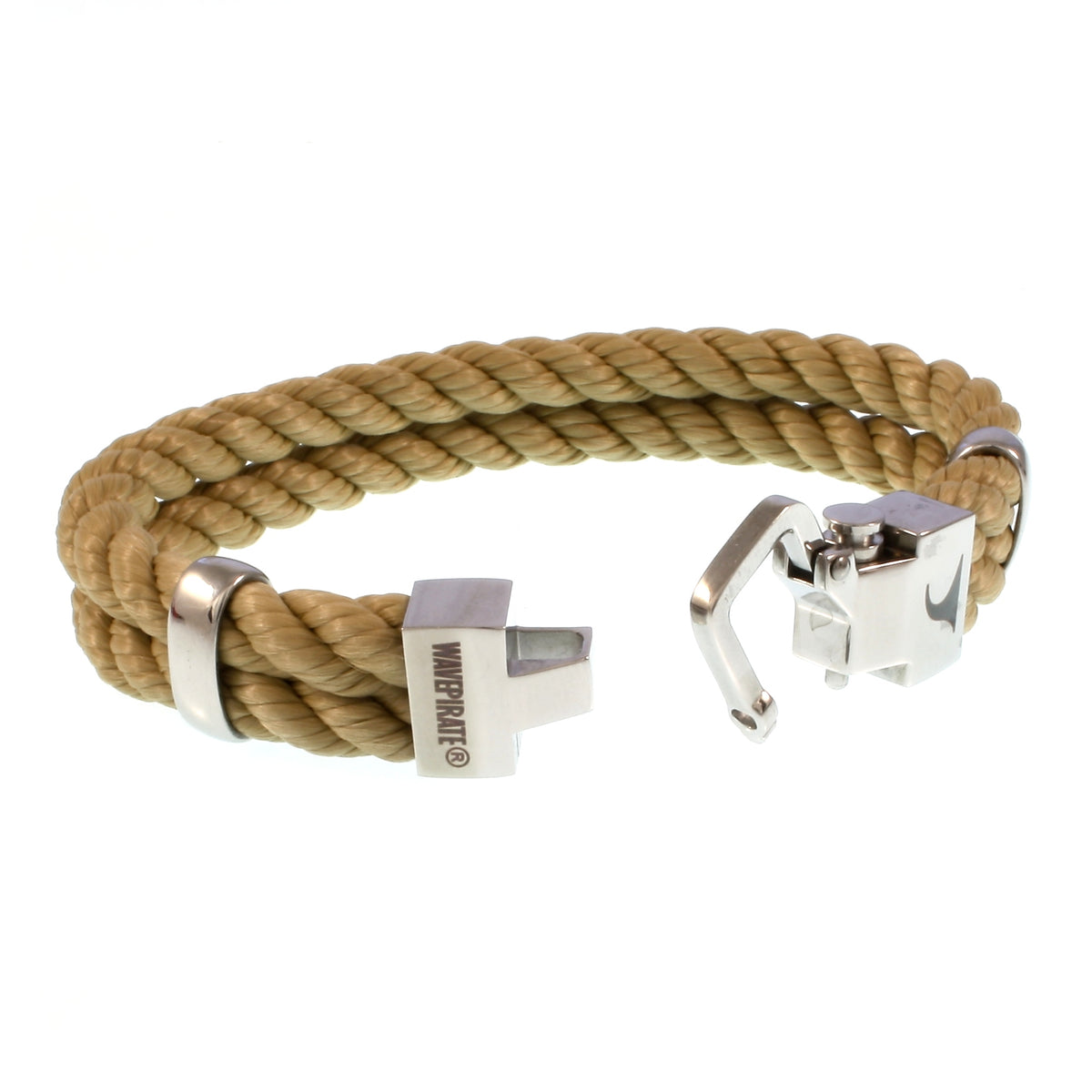 Segeltau-Armband-Herren-Turn-beige-geflochten-Kordel-Edelstahlverschluss-offen-wavepirate-shop-k