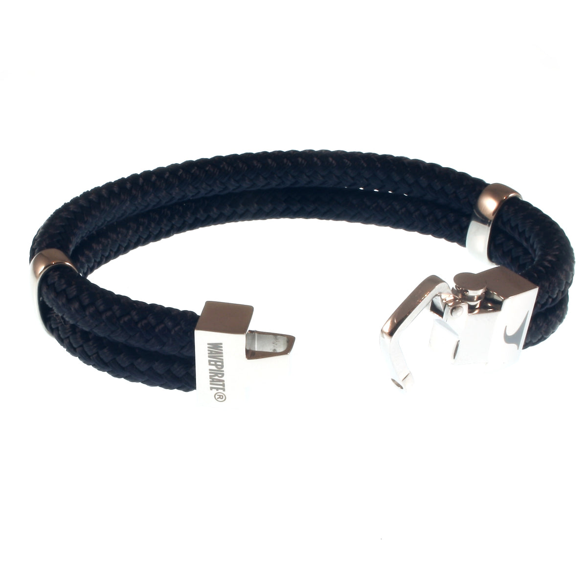 Segeltau-Armband-Herren-Turn-nachtblau-geflochten-Edelstahlverschluss-offen-wavepirate-shop-st