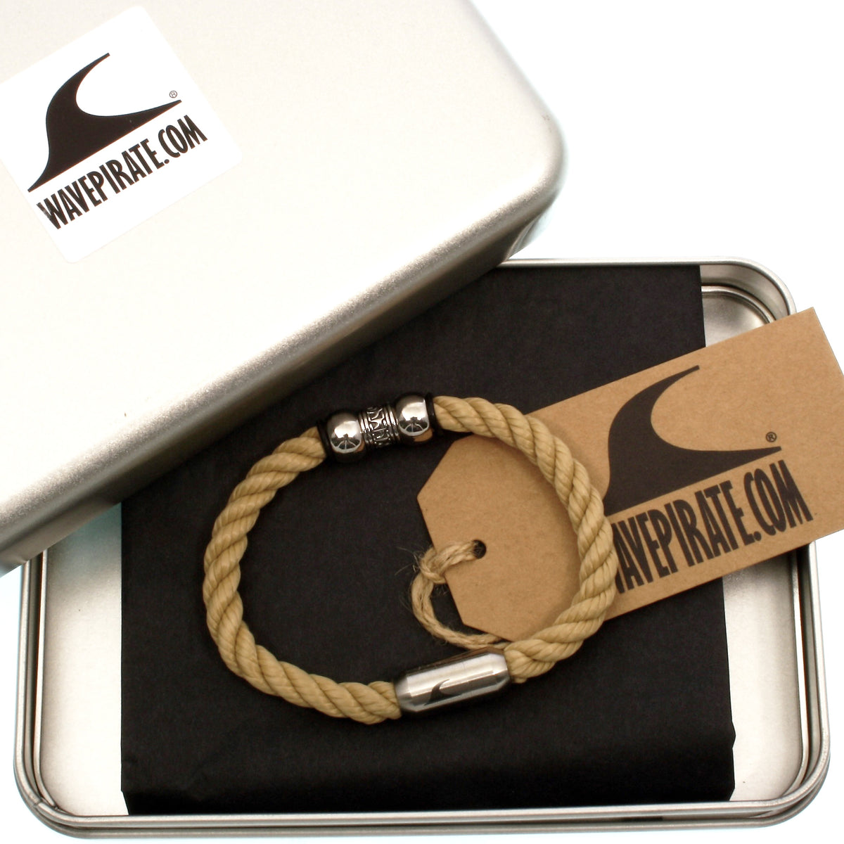 Segeltau-Armband-Herren-atoll-beige-kordel-Edelstahlverschluss-geschenkverpackung-wavepirate-shop-k
