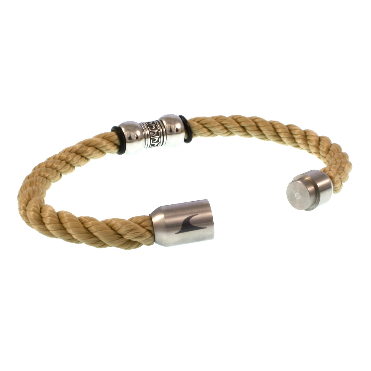 Segeltau-Armband-Herren-atoll-beige-kordel-Edelstahlverschluss-offen-wavepirate-shop-k