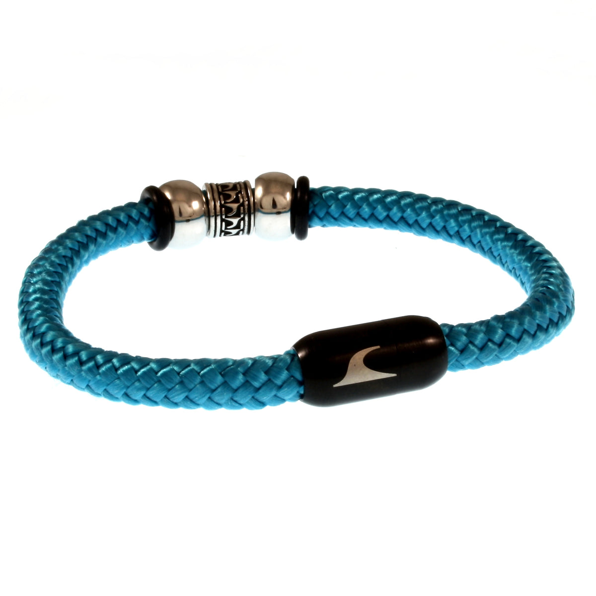 Segeltau-Armband-Herren-atoll-blau-schwarz-geflochten-Edelstahlverschluss-hinten-wavepirate-shop-st