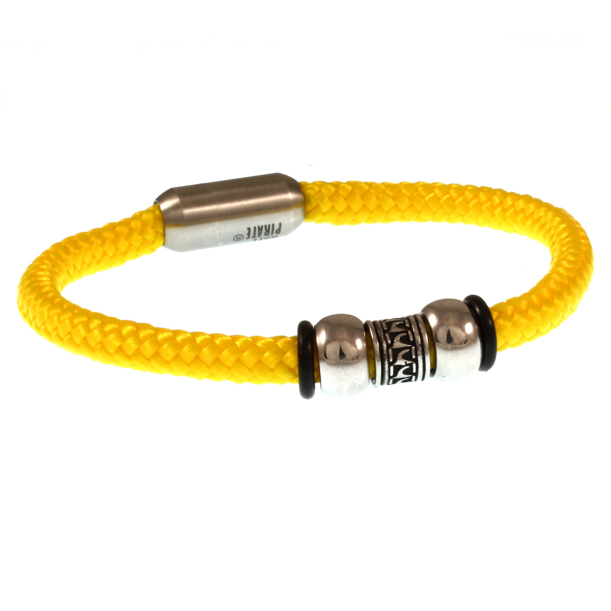 Segeltau-Armband-Herren-atoll-gelb-geflochten-Edelstahlverschluss-vorn-wavepirate-shop-st