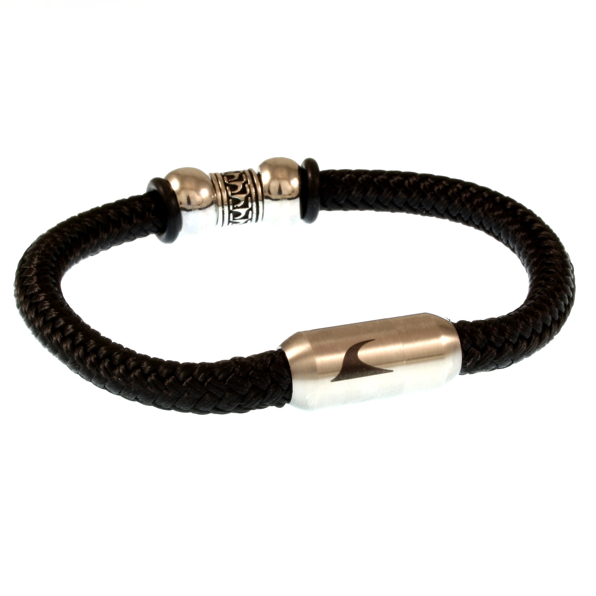 Segeltau-Armband-Herren-atoll-schwarz-silber-geflochten-Edelstahlverschluss-hinten-wavepirate-shop-st