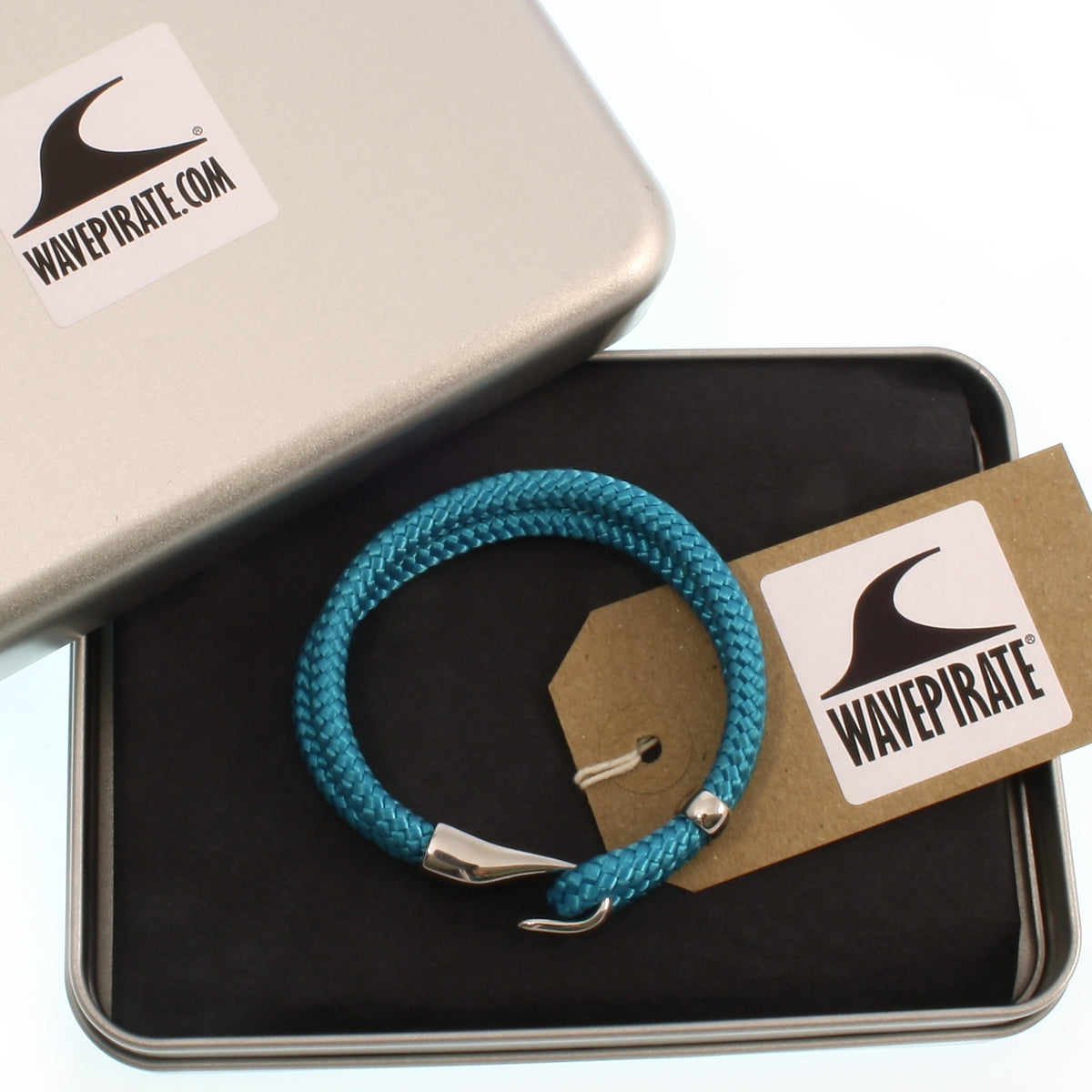 Segeltau-Armband-Herren-damen-Peak-blau-geflochten-Edelstahlverschluss-geschenkverpackung-wavepirate-shop-st