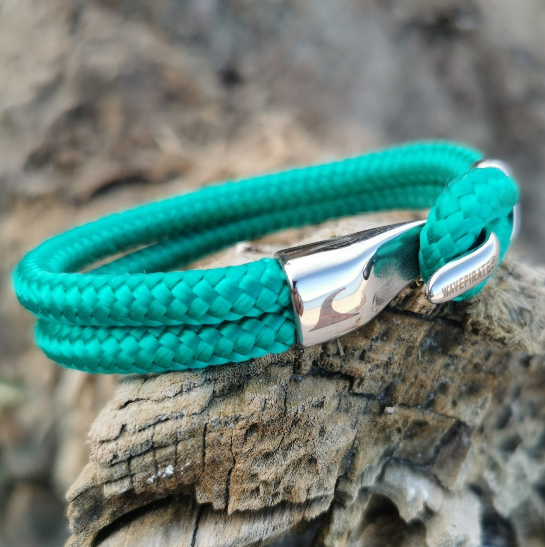 Segeltau-Armband-Herren-damen-Peak-gruen-geflochten-Edelstahlverschluss-detail-wavepirate-shop-st