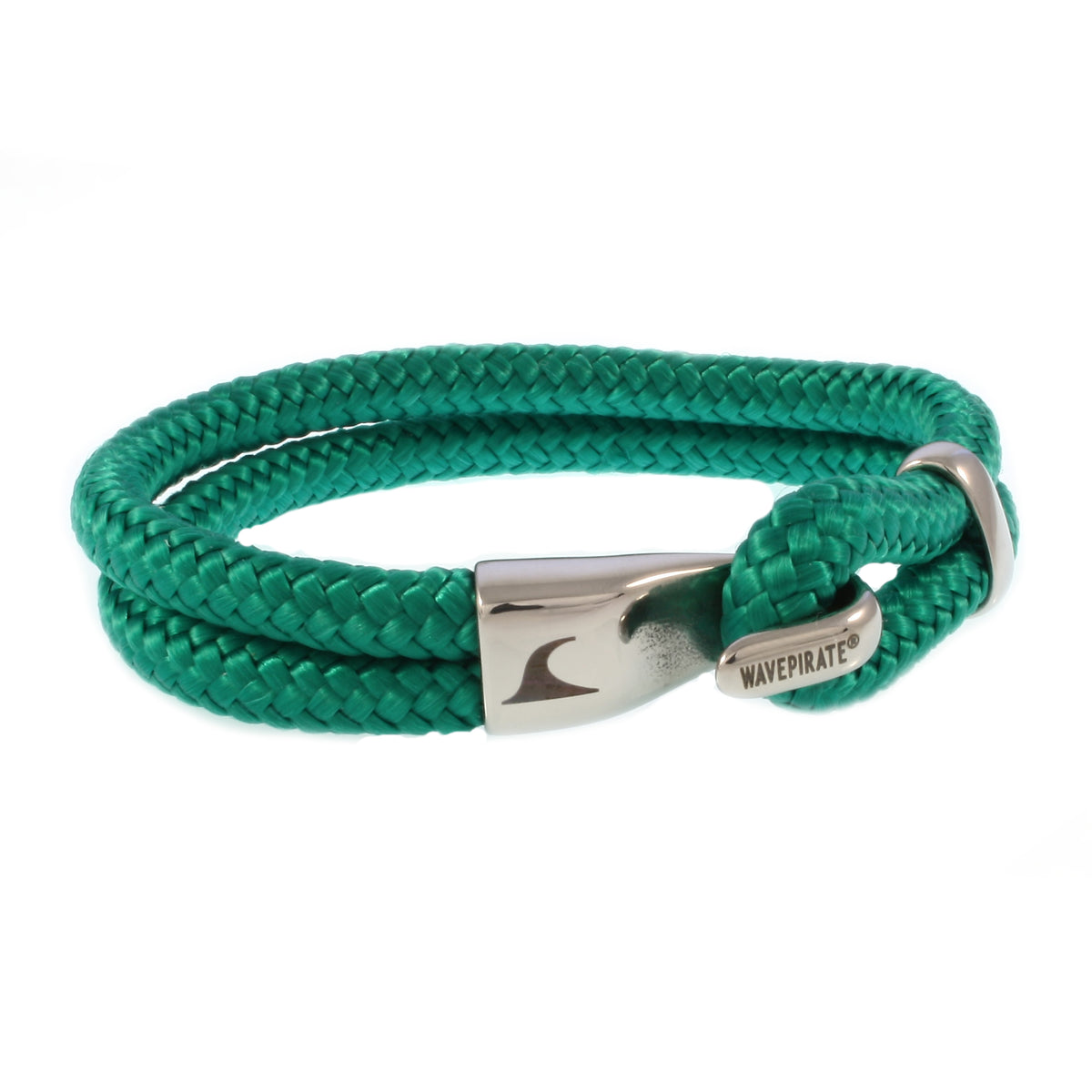 Segeltau-Armband-Herren-damen-Peak-gruen-geflochten-Edelstahlverschluss-vorn-wavepirate-shop-st