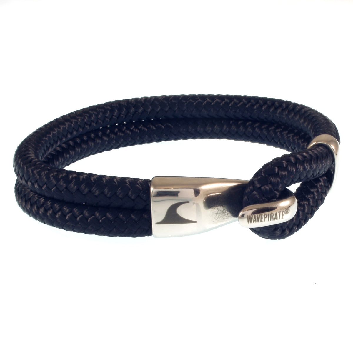 Segeltau-Armband-Herren-damen-Peak-nachtblau-geflochten-Edelstahlverschluss-vorn-wavepirate-shop-st