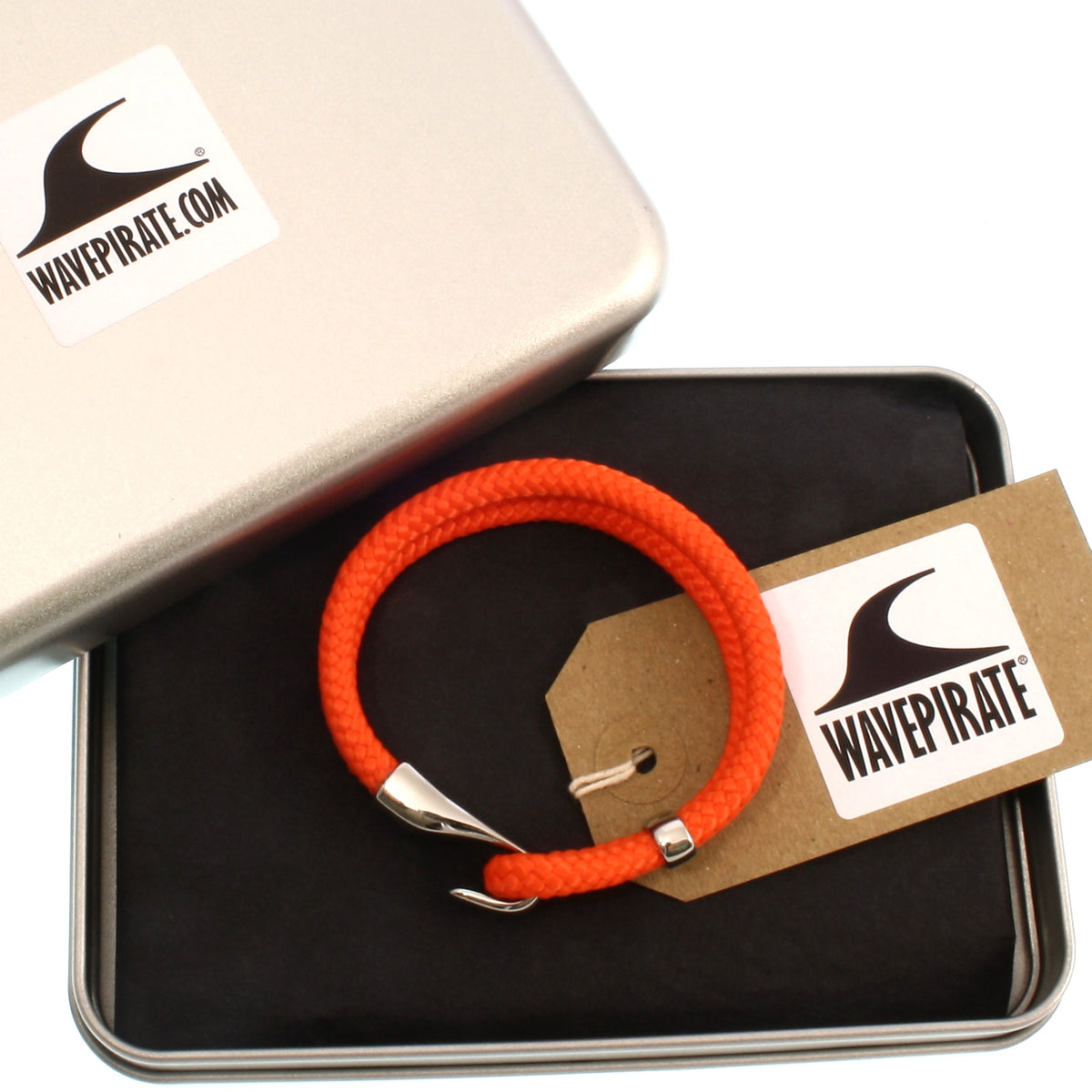 Segeltau-Armband-Herren-damen-Peak-orange-geflochten-Edelstahlverschluss-geschenkverpackung-wavepirate-shop-st