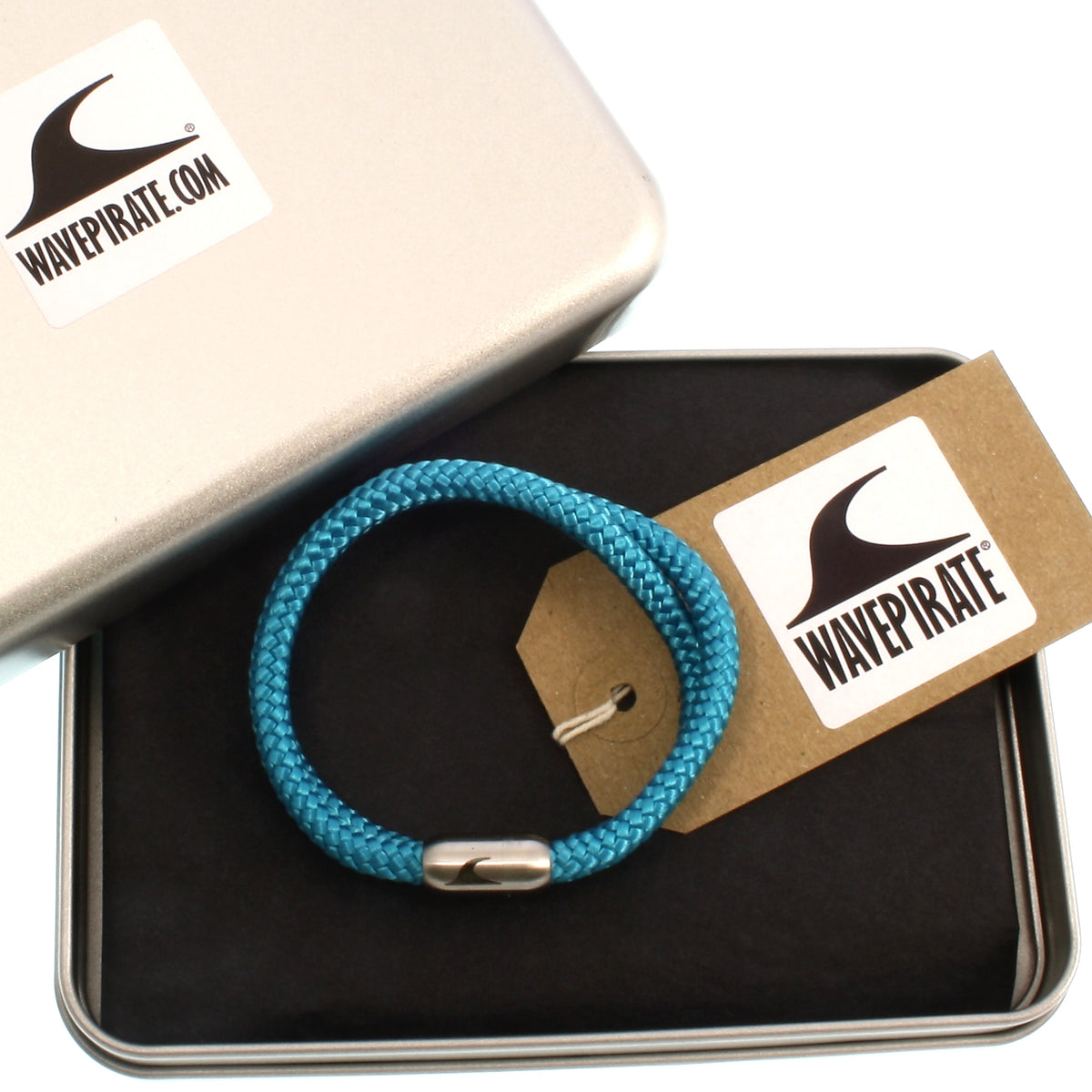Segeltau-Armband-Herren-damen-hawaii-blau-silber-Edelstahlverschluss-geschenkverpackung-wavepirate-shop-st