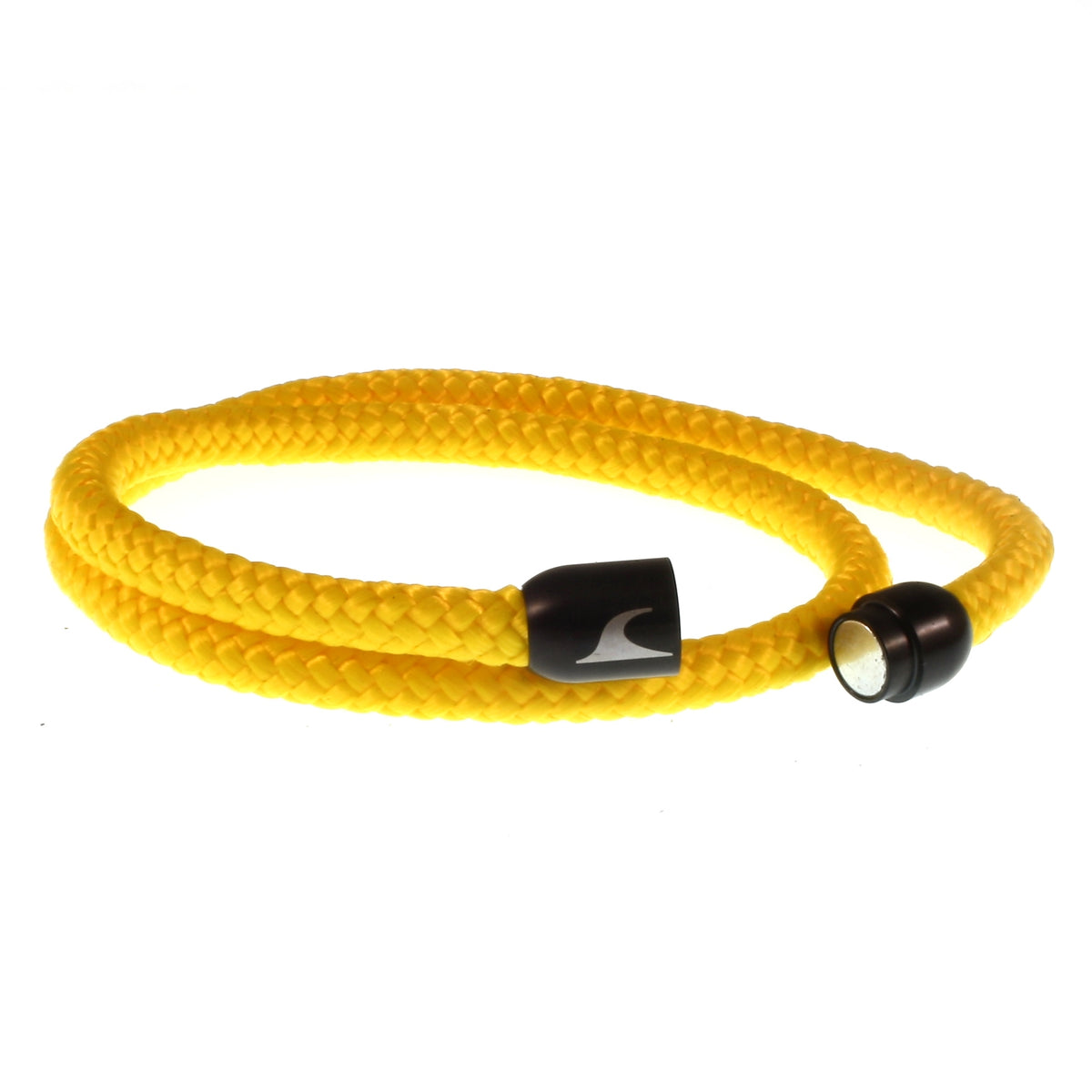 Segeltau-Armband-Herren-damen-hawaii-gelb-schwarz-Edelstahlverschluss-offen-wavepirate-shop-st