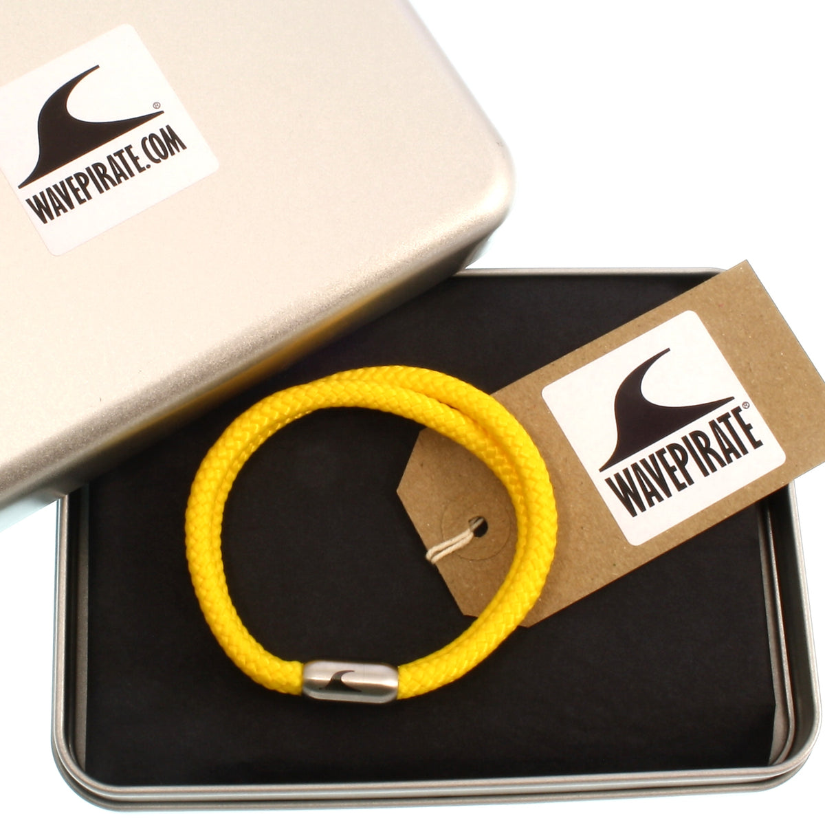 Segeltau-Armband-Herren-damen-hawaii-gelb-silber-Edelstahlverschluss-geschenkverpackung-wavepirate-shop-st