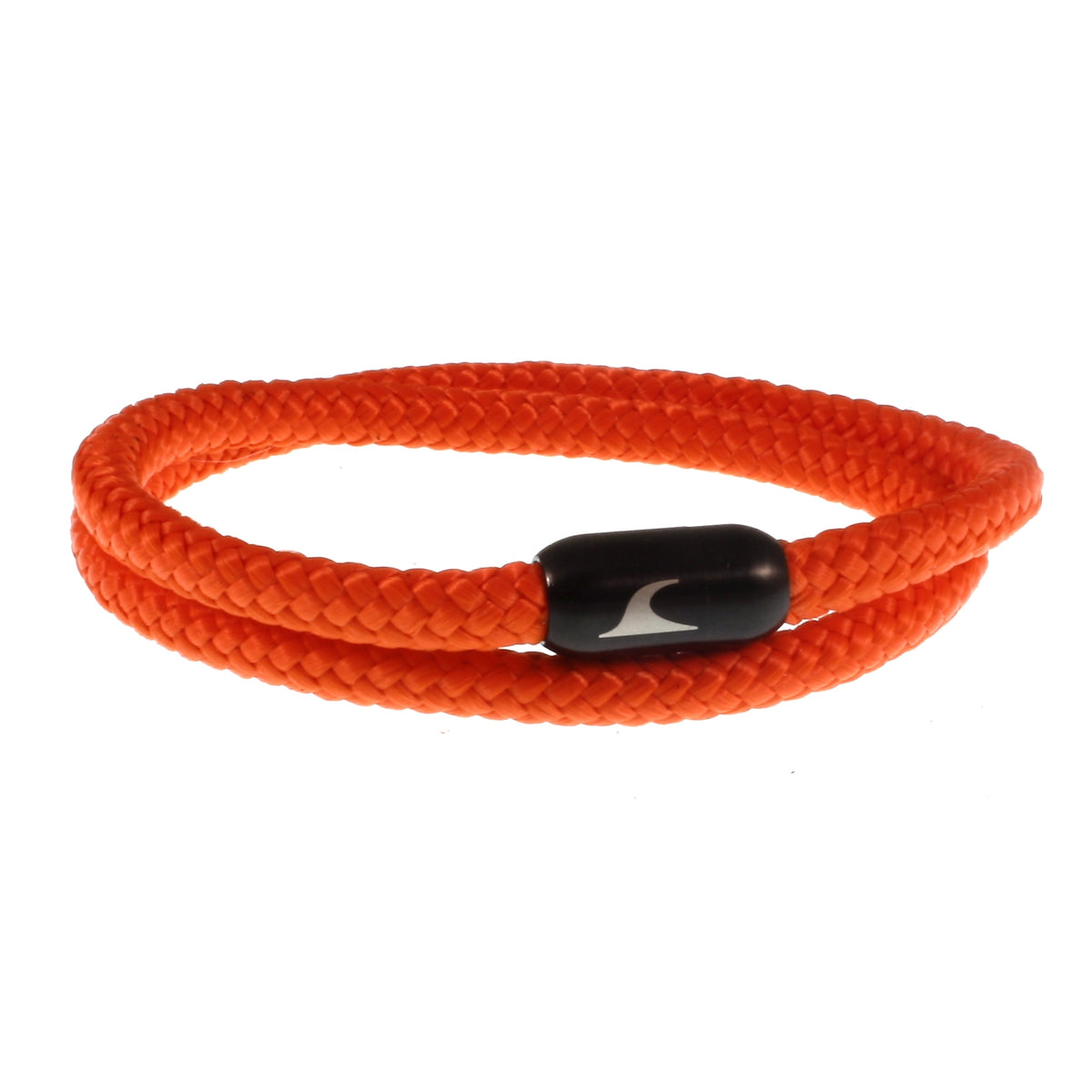 Segeltau-Armband-Herren-damen-hawaii-orange-schwarz-Edelstahlverschluss-vorn-wavepirate-shop-st