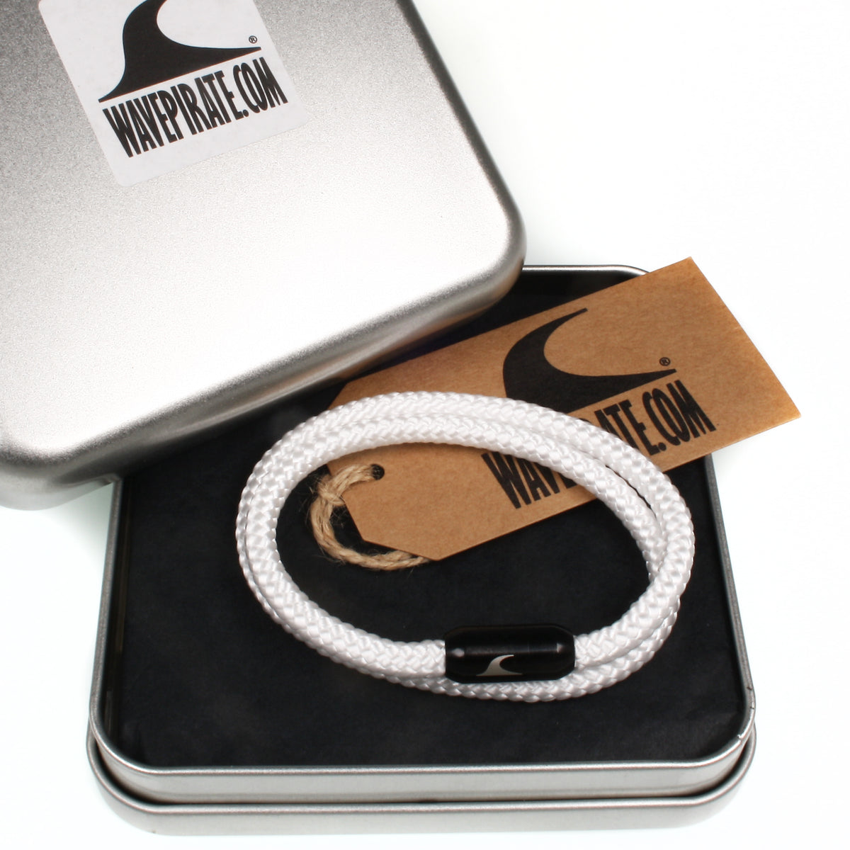 Segeltau-Armband-Herren-damen-hawaii-weiss-schwarz-Edelstahlverschluss-geschenkverpackung-wavepirate-shop-st