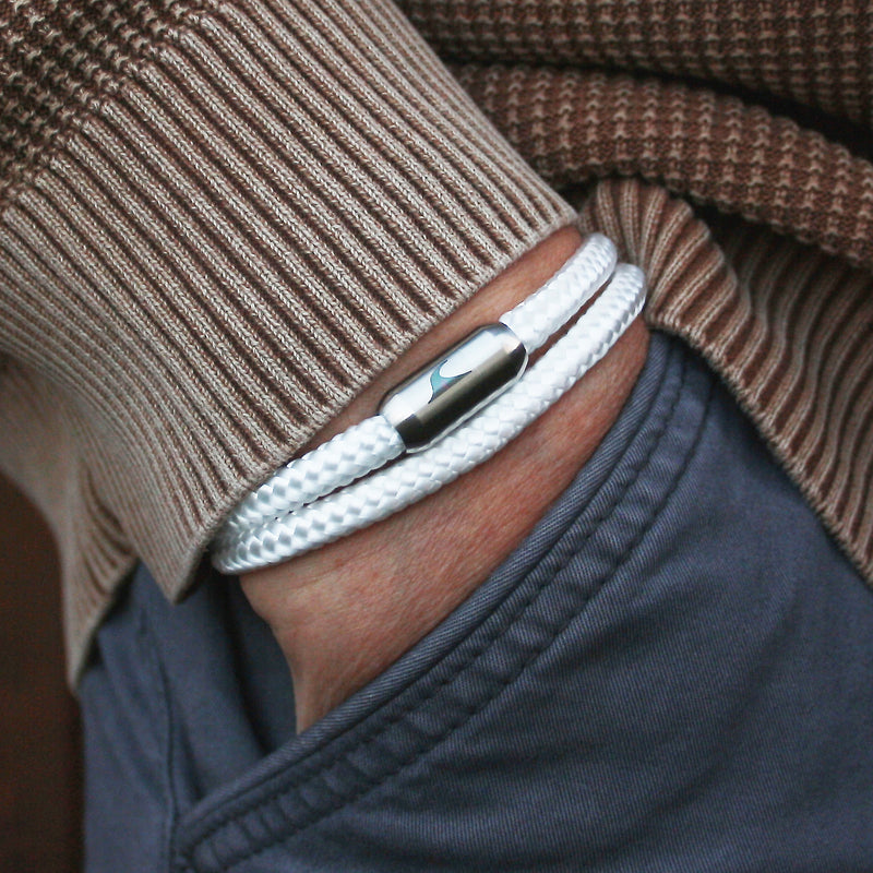 Segeltau-Armband-Herren-damen-hawaii-weiss-silber-Edelstahlverschluss-getragen-wavepirate-shop-st