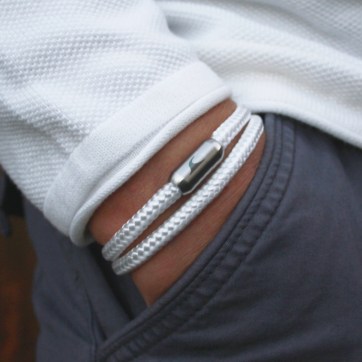 Segeltau-Armband-Herren-damen-hawaii-weiss-silber-Edelstahlverschluss-getragen-wavepirate-shop-st1