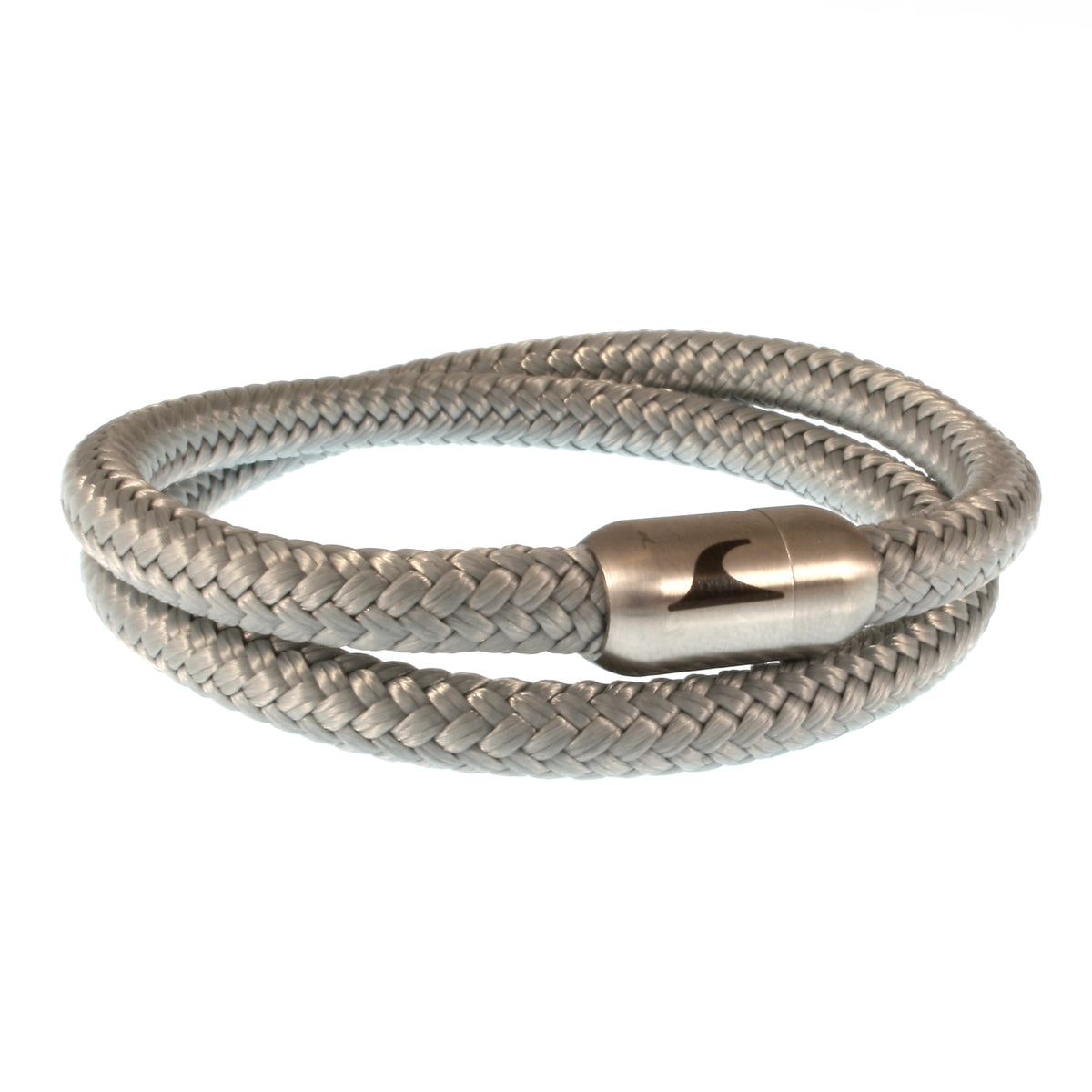 Segeltau-Armband-Herren-hawaii-grau-silber-Edelstahlverschluss-vorn-wavepirate-shop-st