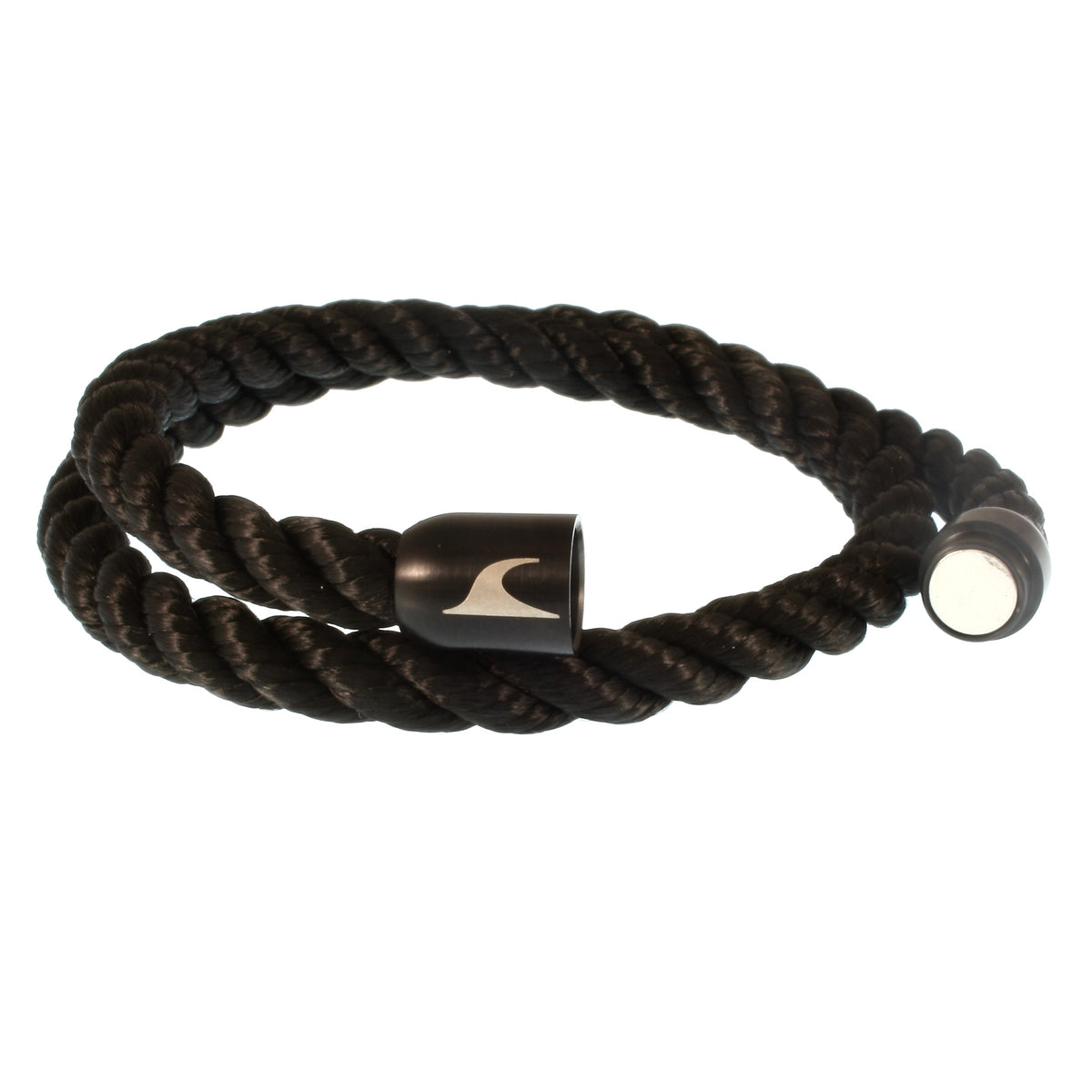 Segeltau-Armband-Herren-hawaii-schwarz-Edelstahlverschluss-offen-wavepirate-shop-k