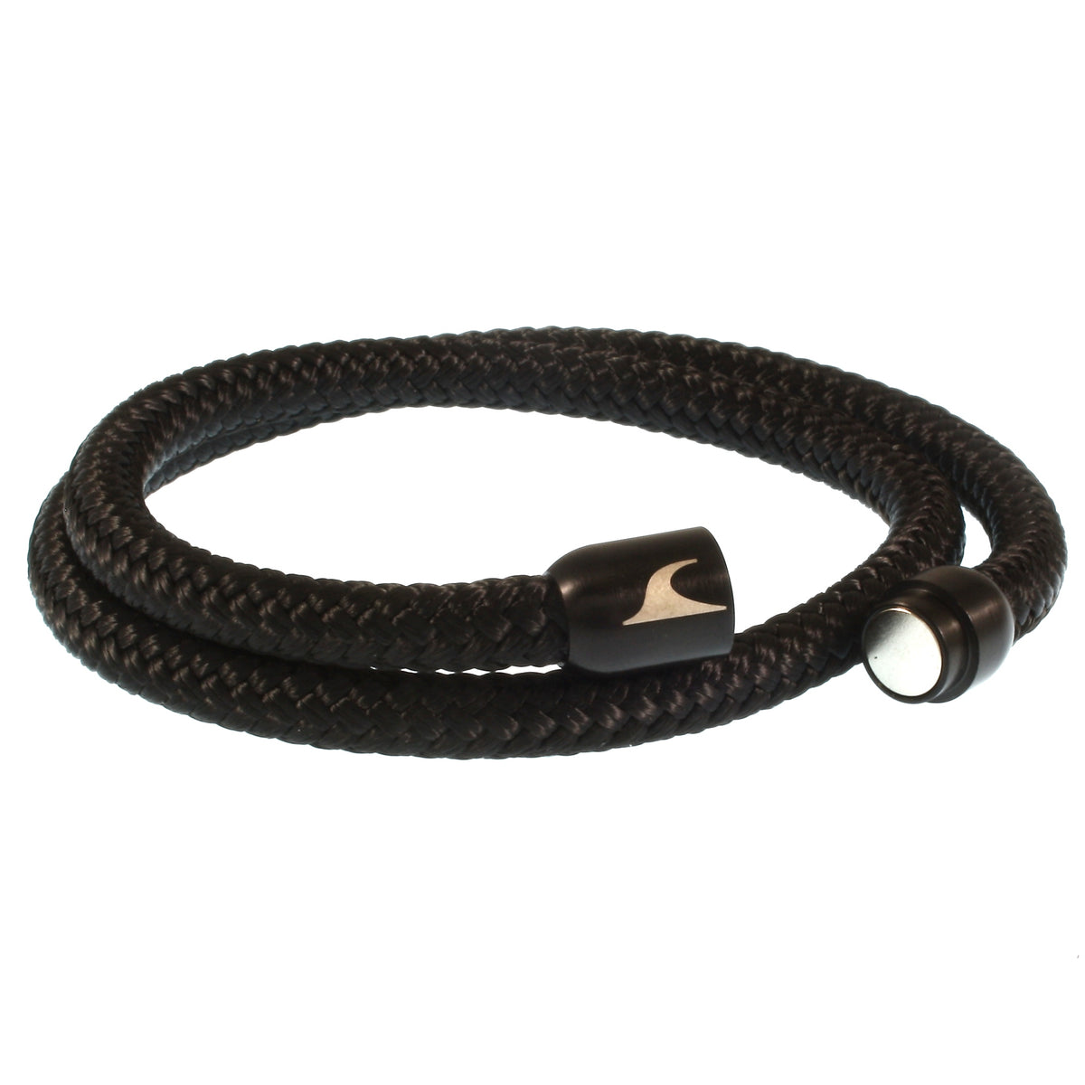 Segeltau-Armband-Herren-hawaii-schwarz-Edelstahlverschluss-offen-wavepirate-shop-st