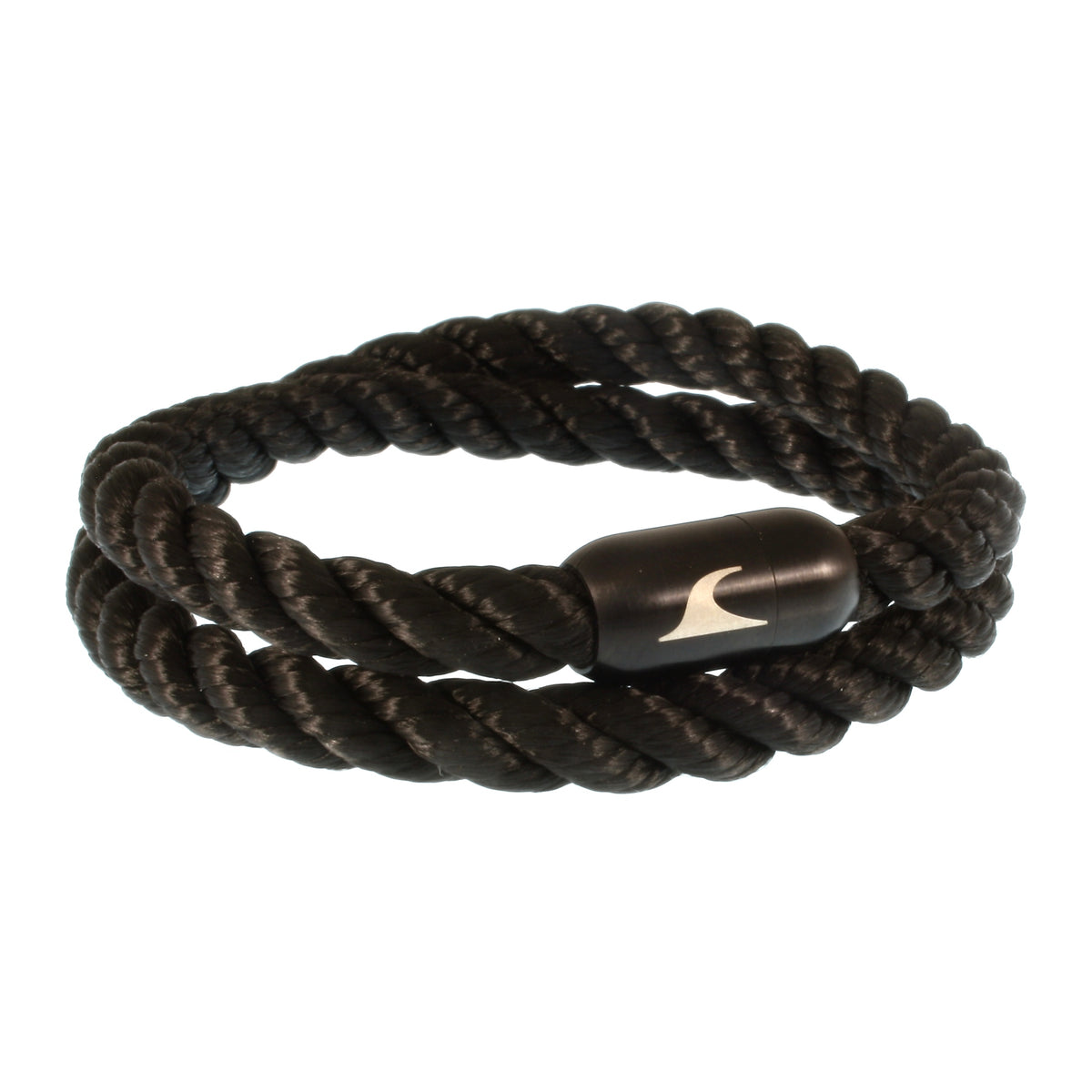 Segeltau-Armband-Herren-hawaii-schwarz-Edelstahlverschluss-vorn-wavepirate-shop-k