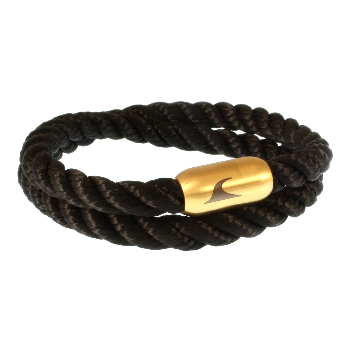 Segeltau-Armband-Herren-hawaii-schwarz-gold-Edelstahlverschluss-vorn-wavepirate-shop-k