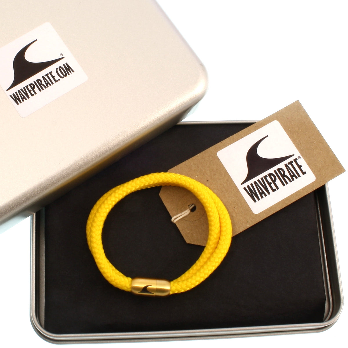 Segeltau-Armband-damen-Herren-hawaii-gelb-gold-Edelstahlverschluss-geschenkverpackung-wavepirate-shop-st